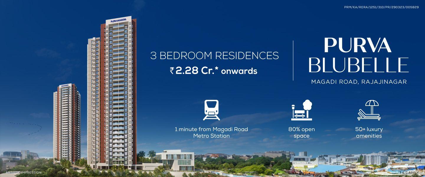 3 BHK apartments in Bengaluru