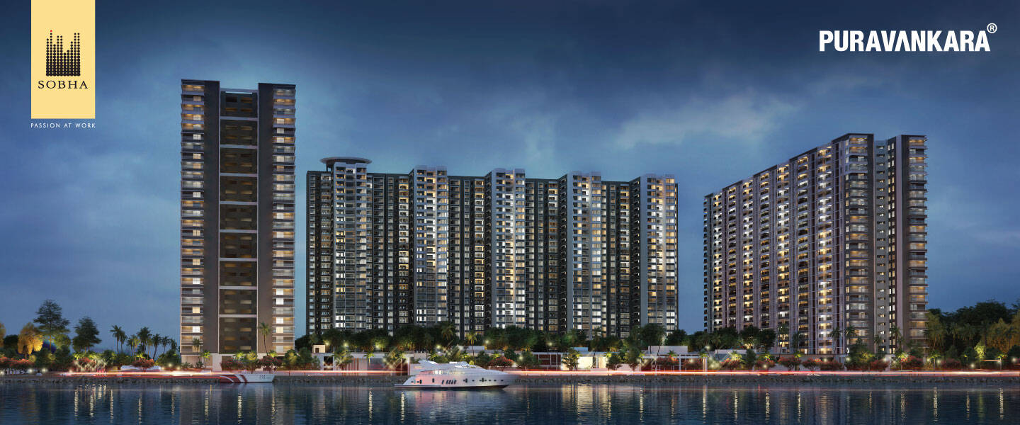 Purva Marina One 3 & 4 BHK Apartments in Queens Way, Marine Drive, Kochi